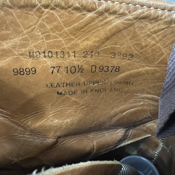 VTG Polo Ralph Lauren Boots Mens Size 10.5 D Brown Leather Wingtip Brogue 9899 - Picture 7 of 8